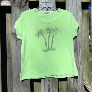 R & B Collections green palm tree tee